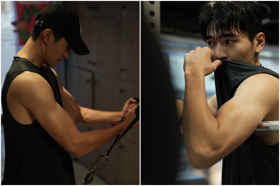 涂善存為了跨年演出努力健身鍛鍊體力。（佳葳娛樂）