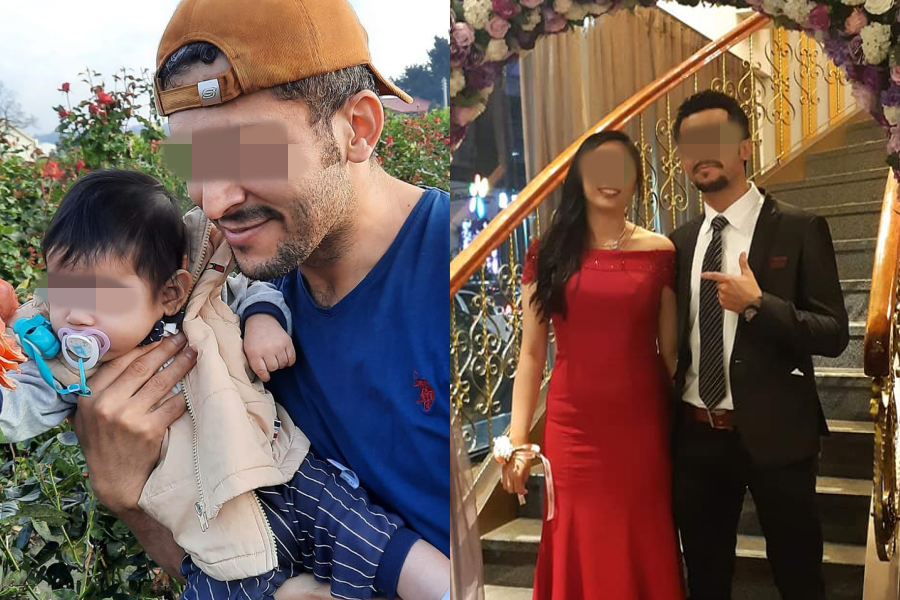 台中公車撞上一家三口，導致母子雙亡，僅有伊拉克籍丈夫倖存。（翻攝自臉書）