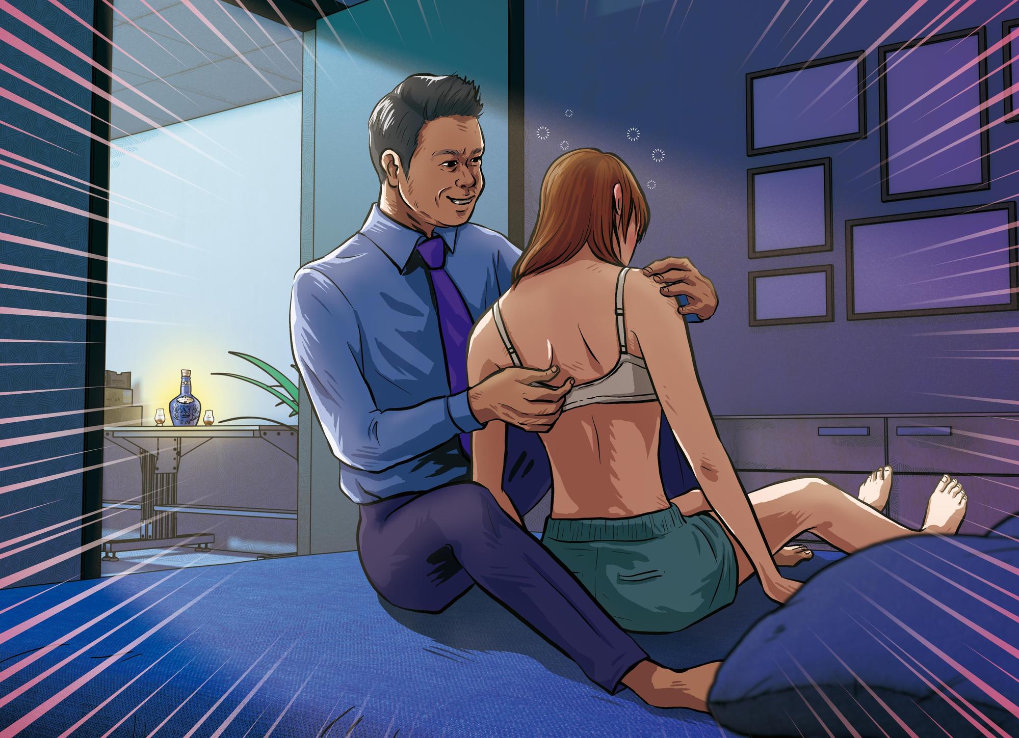 經營保險櫃事業的蘇姓負責人將女祕書灌醉,帶到辦公室後方房間性侵。