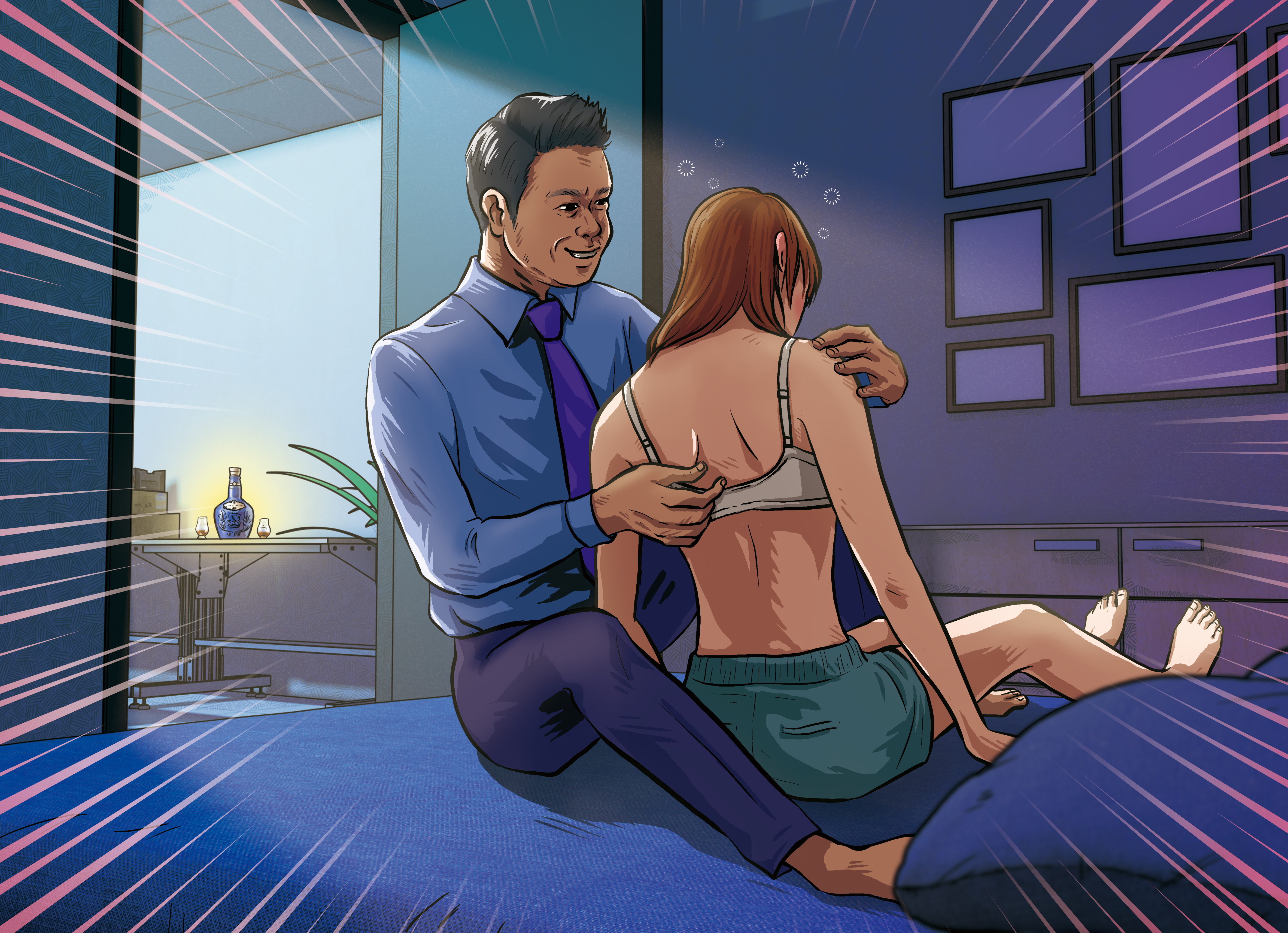 經營保險櫃事業的蘇姓負責人將女祕書灌醉,帶到辦公室後方房間性侵。