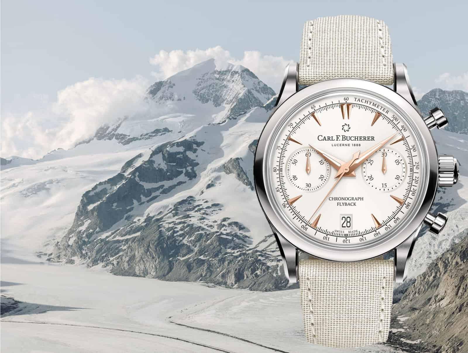 CARL F. BUCHERER 寶齊萊 Manero Flyback 40 功能:時、分、小秒針指示;飛返計時碼錶;日期顯示 機芯:自動上鏈機芯 定價:約NT$220,000。