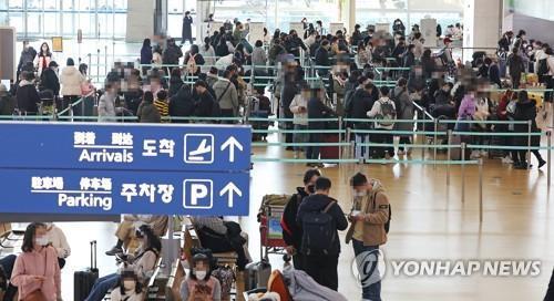 韓國政府宣布對來自中國旅客全面PCR。(翻攝韓聯社)