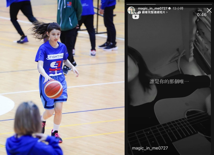 《全明星》第二季進行時，采子因為「雙劈」風暴淡出藝界，時隔將近兩年終於現身社群（右），加上全新造型引來粉絲驚喜。（翻攝IG）