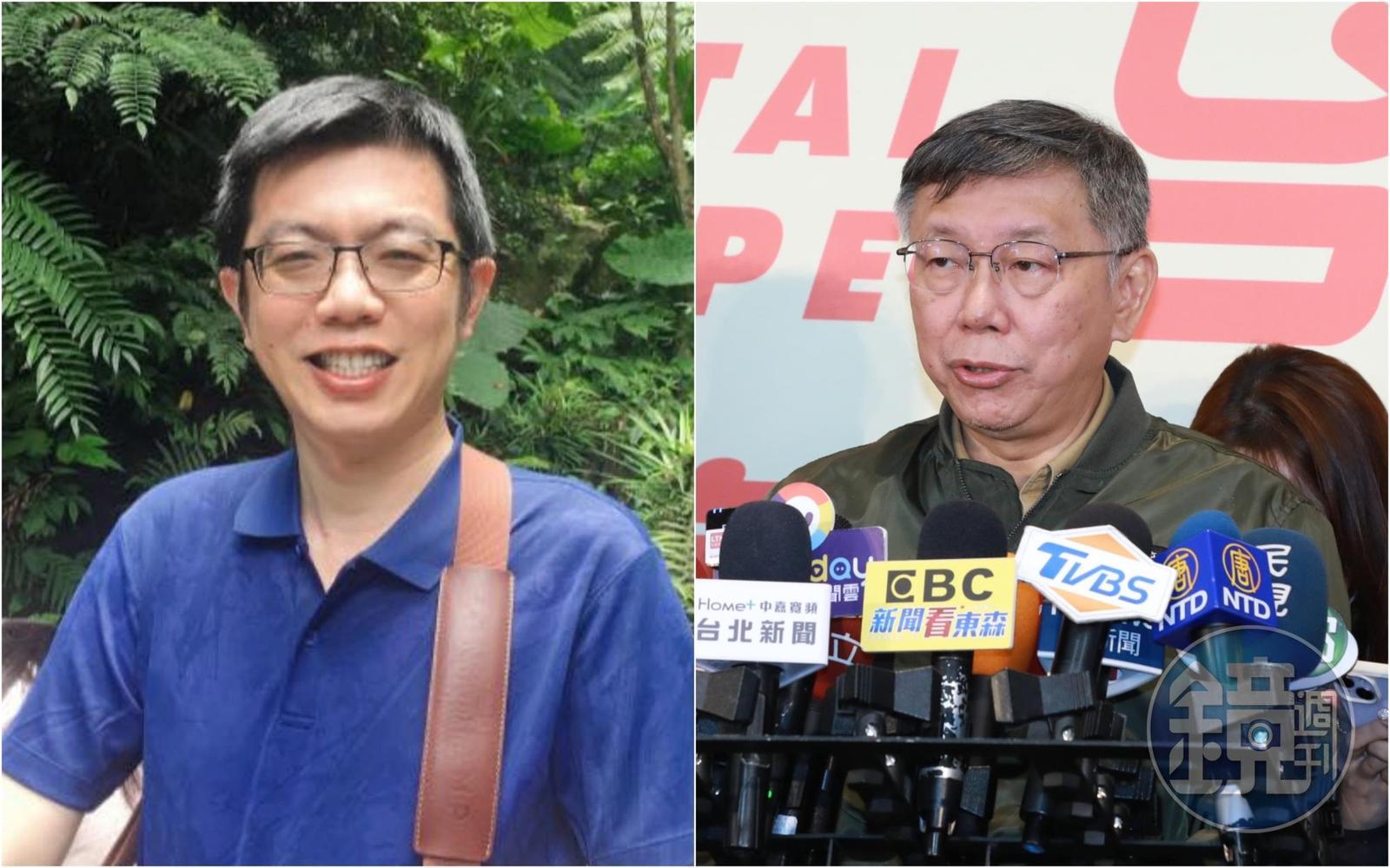 林恕暉(左)爆料自己退黨後仍被柯文哲(右)問捐錢事宜。(左翻攝自林恕暉臉書/本刊資料照)