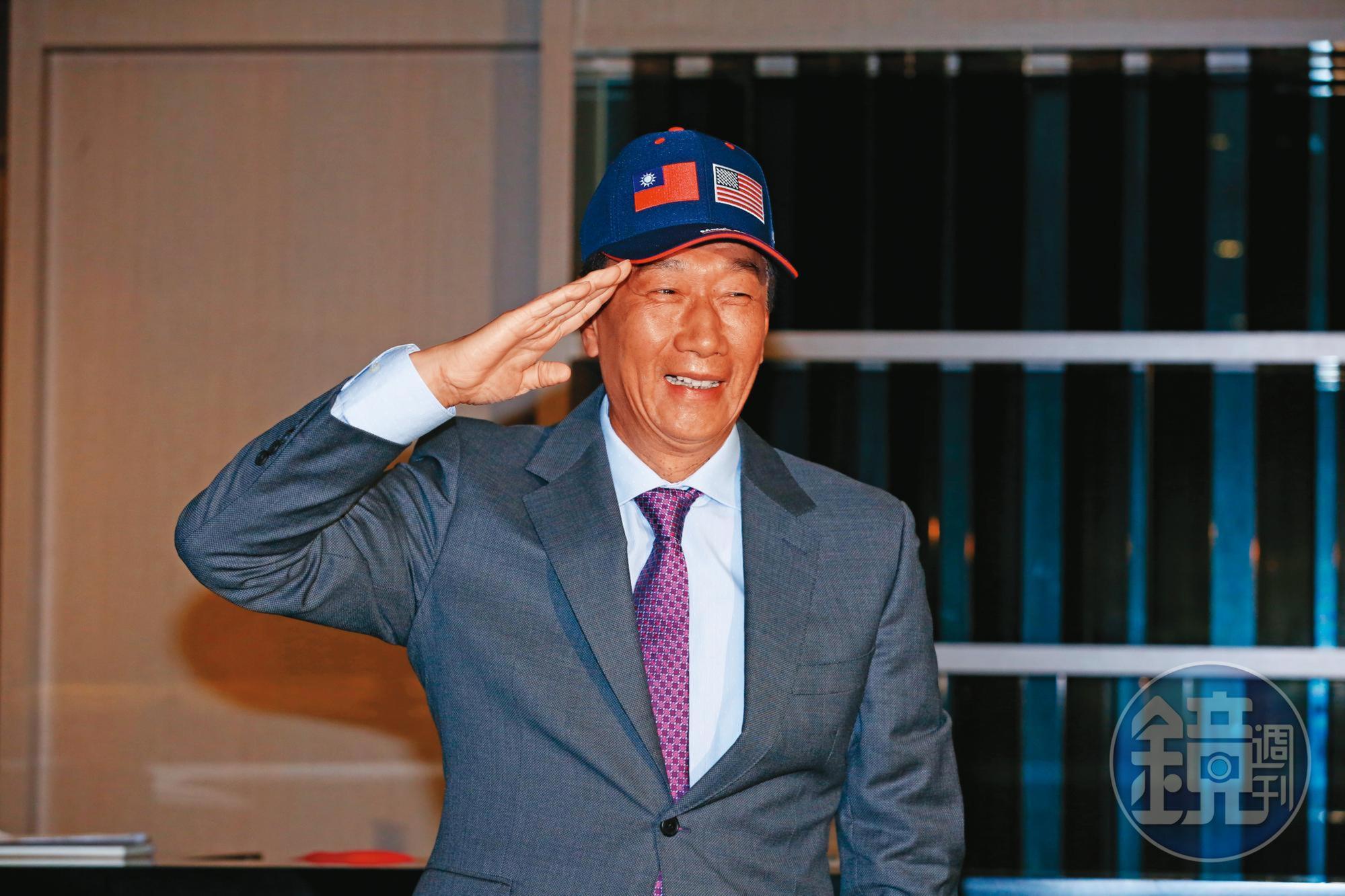 郭台銘（圖）近期和侯友宜頻繁碰面，2人已達成結盟共識。