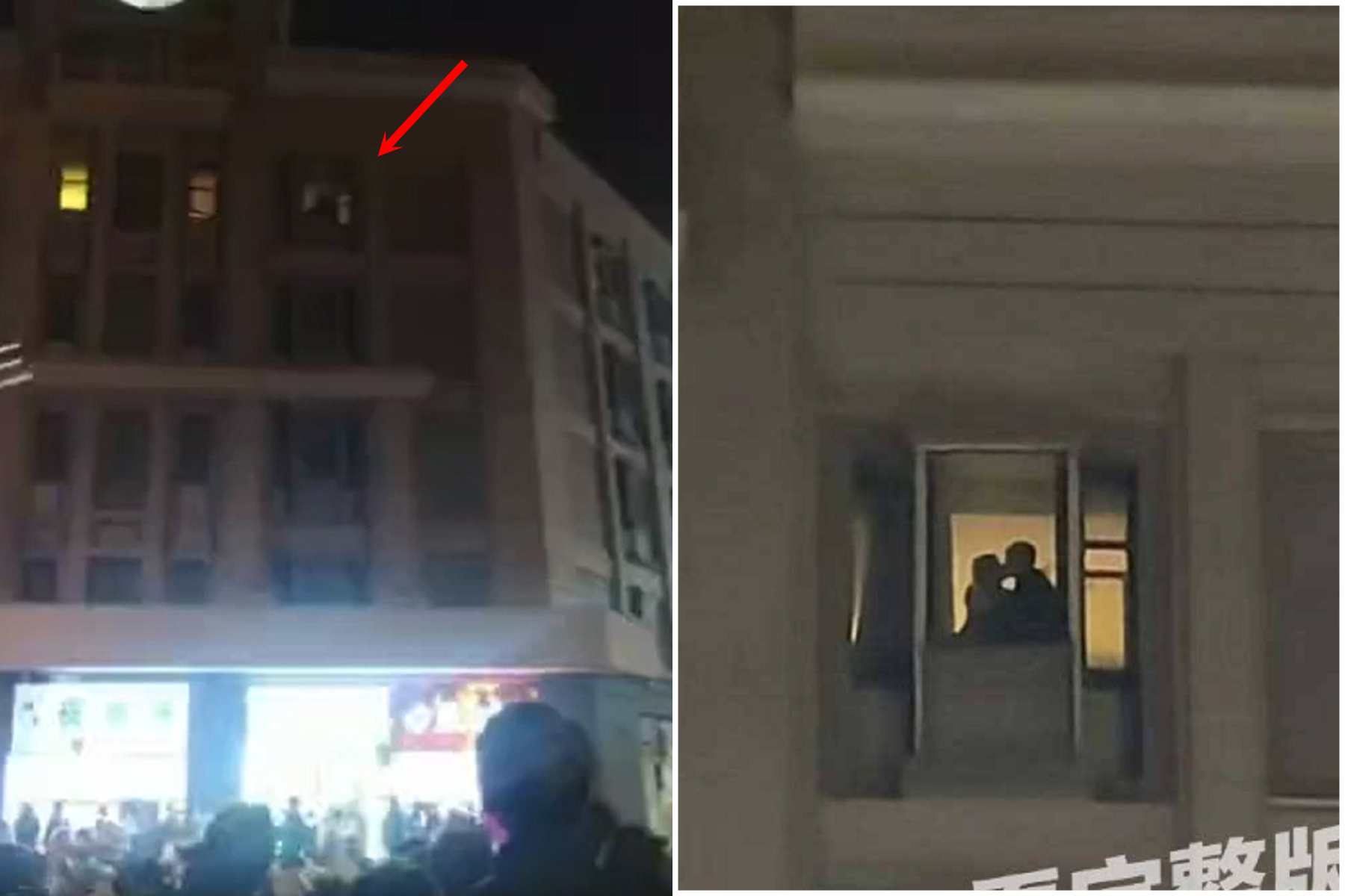 男女「迎新年射砲」更勝煙火，全城上千人圍觀活春宮嗨叫。（翻自《51吃瓜網》）