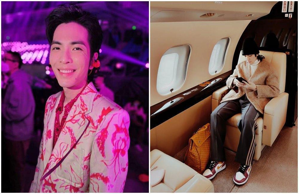 蕭敬騰新年搭私人飛機回台灣，並許下新年願望。（翻攝蕭敬騰微博、IG）