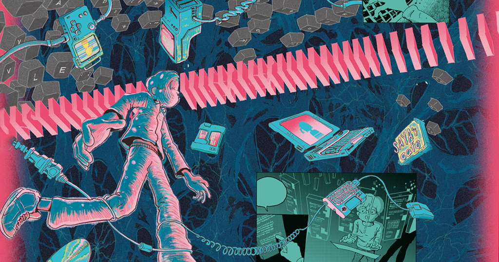 《2073年的電子玩具》傳達藉科技尋求溫暖的孤寂感。（慢工出版提供）