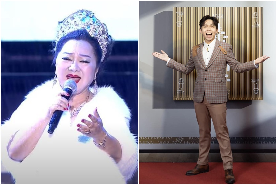 黃豪平（右圖）今天在臉書發長文，大讚白冰冰〈First Love〉（左圖）唱得是真的好聽。（翻攝自三立新聞網SETN YT頻道、黃豪平臉書）