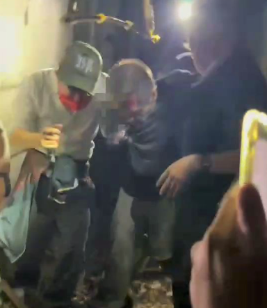涂明朗被捕時窩藏在芝山一處環境惡劣的收容所。(翻攝畫面)