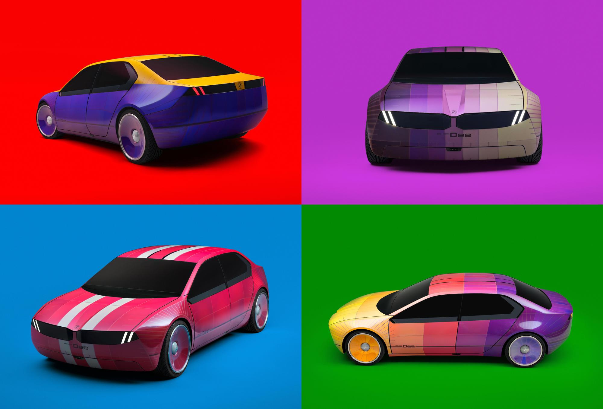 BMW以元太科技的E Ink Prism™ 3技術，創造出可多色變換車體表面的新款概念車－i Vision DEE。（元太科技提供）