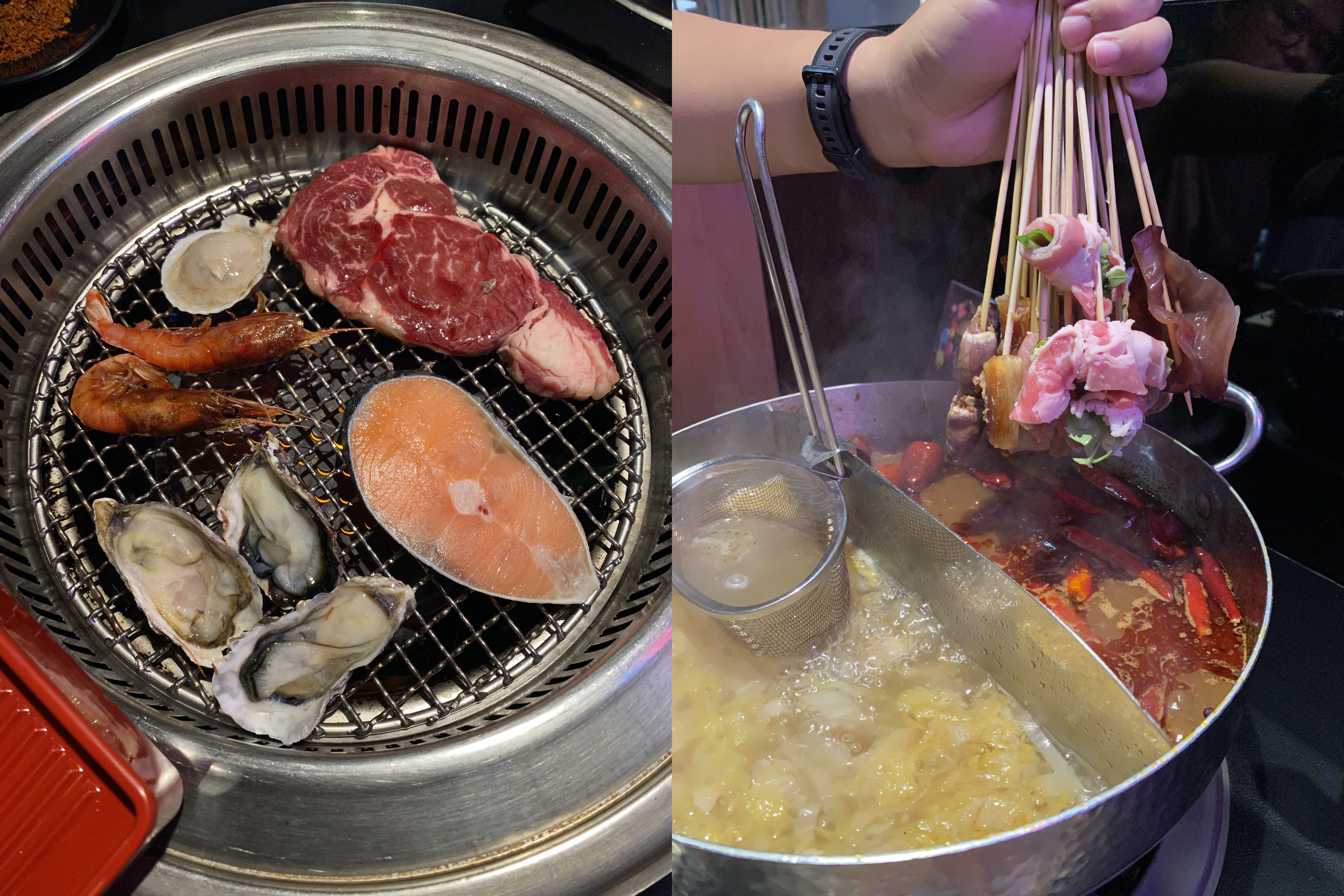 天氣冷又想吃燒烤、又想吃辣鍋？台北中山區的「夜問長安」一次滿足兩種心願。