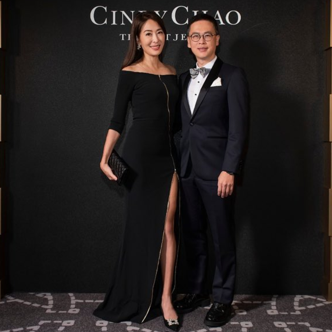 賈永婕（左）與老公王兆杰（右）是高中學長、學妹，當時兩人不相識，如今結婚多年，仍鶼鰈情深。 （翻攝自賈永婕IG）