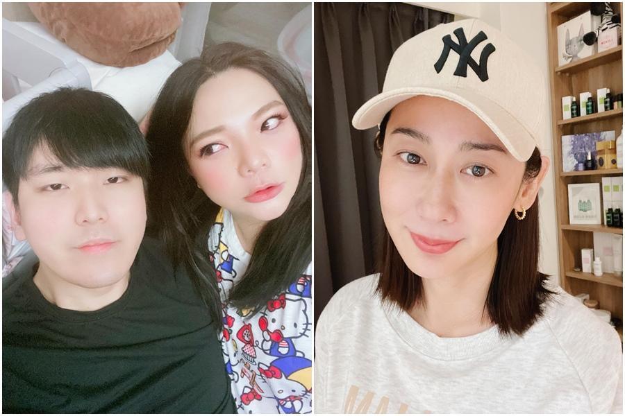 林利霏看不下去,形容小甜甜老公宋先生的影片像是驚悚片。(翻攝自小甜甜、林利霏臉書)