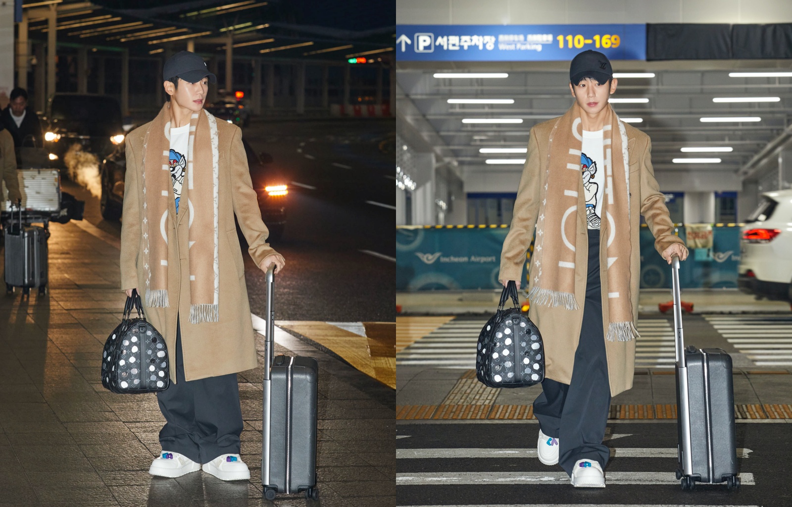 丁海寅全身上下LOUIS VUITTON行頭56萬2100元，將於今日飛抵台灣。（路易威登提供）