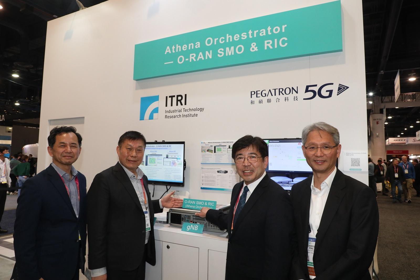 工研院與和碩今年同步於CES 2023展示O-RAN管理系統及可攜式專網設備（2U Portable）。（工研院提供）