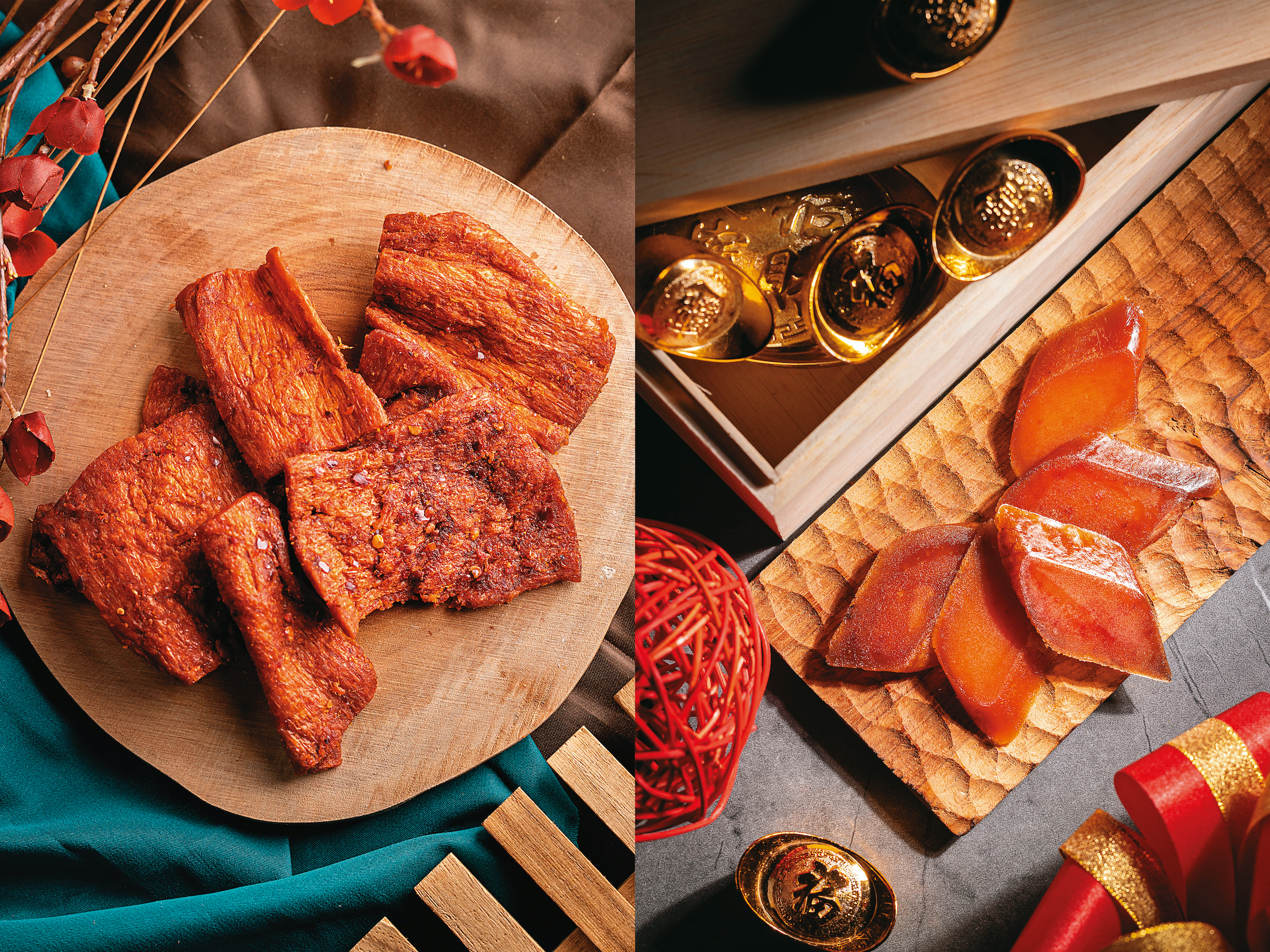 年節要討個好口彩，用山珍海味當零食，最是奢華。