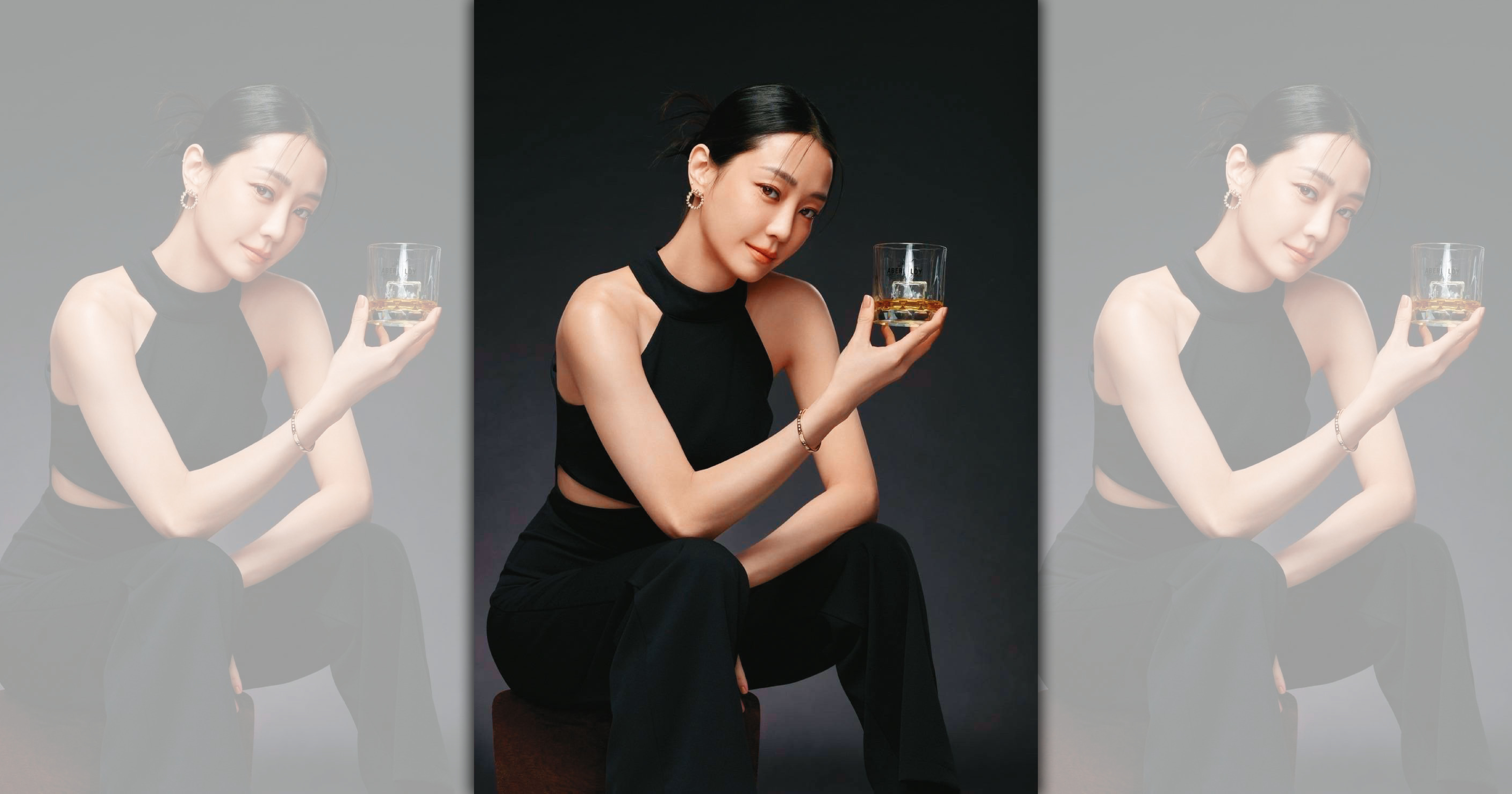 謝欣穎是台灣知名女演員，這回代言艾柏迪蘇格蘭單一麥芽威士忌。