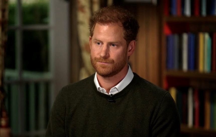 哈利王子登上《60 Minutes》專訪。（翻攝60 Minutes）