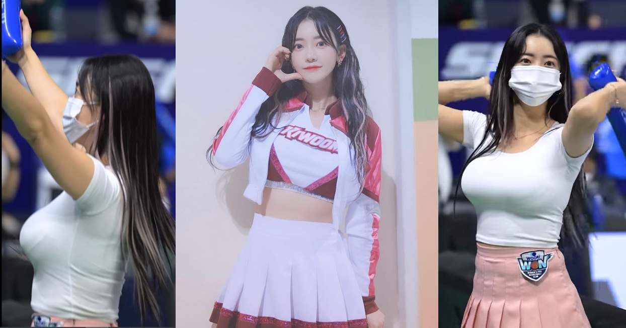 鄉民轉貼南韓啦啦隊正妹影片引發關注，網友們關注的焦點卻集中在正妹的身材。（翻攝Youtube頻道run_86、IG@umjiya__a）