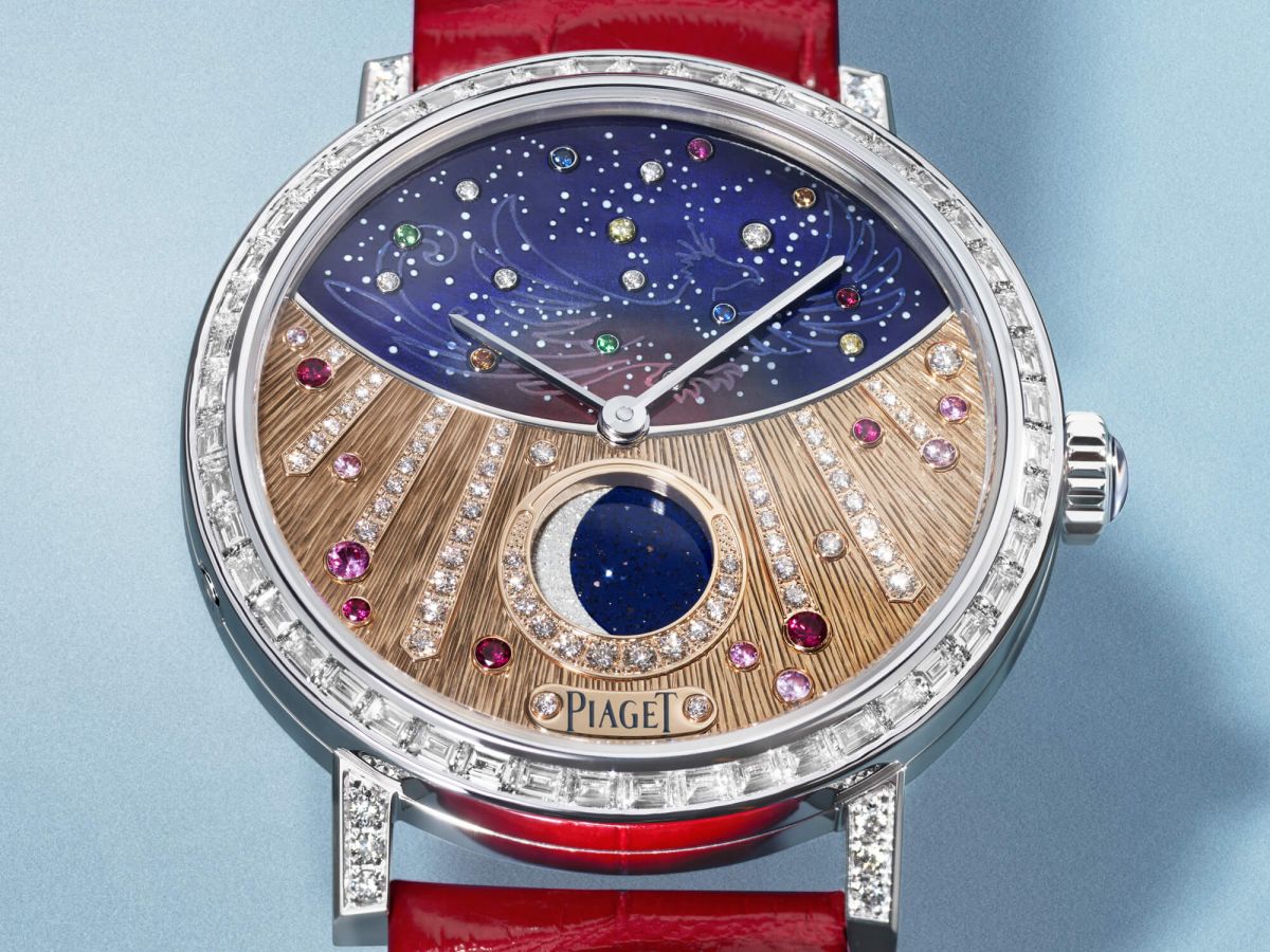 PIAGET伯爵發表最新的Altiplano系列「星宿」月相高級珠寶腕錶，代表中國古代四方星宿的「青龍」「朱雀」「白虎」與「玄武」圖紋共四款，每款限量8只。價格店洽。