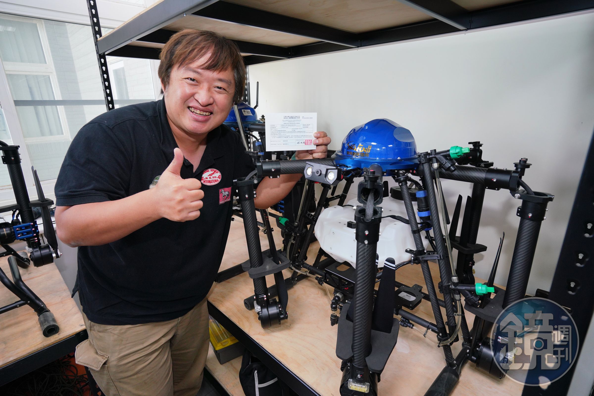 六軸八槳植保機不僅通過型式驗證，同時也可取得實體檢驗合格證。