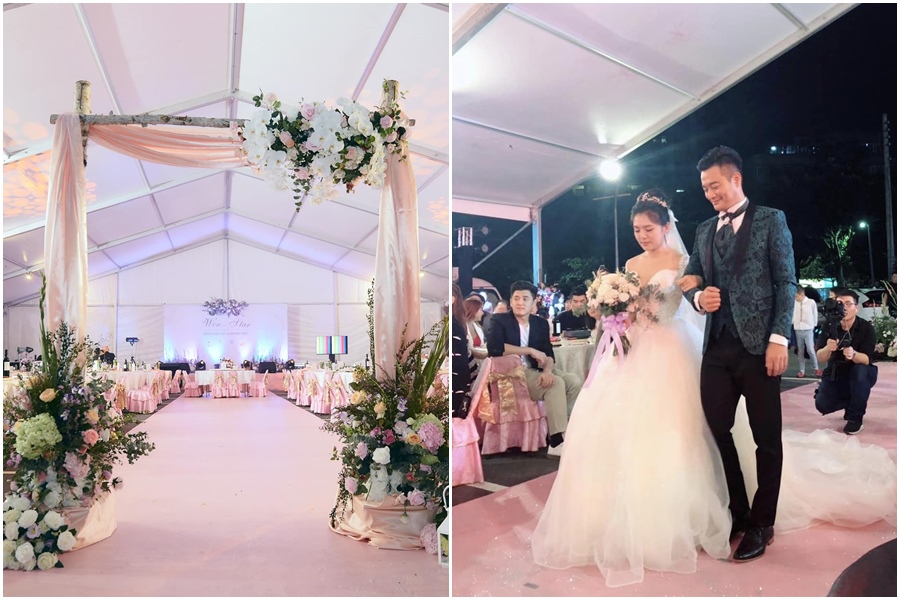 林佑星3年前和老婆補辦婚宴，太座當時堅持不要飯店要「辦桌」。（翻攝自林佑星臉書）