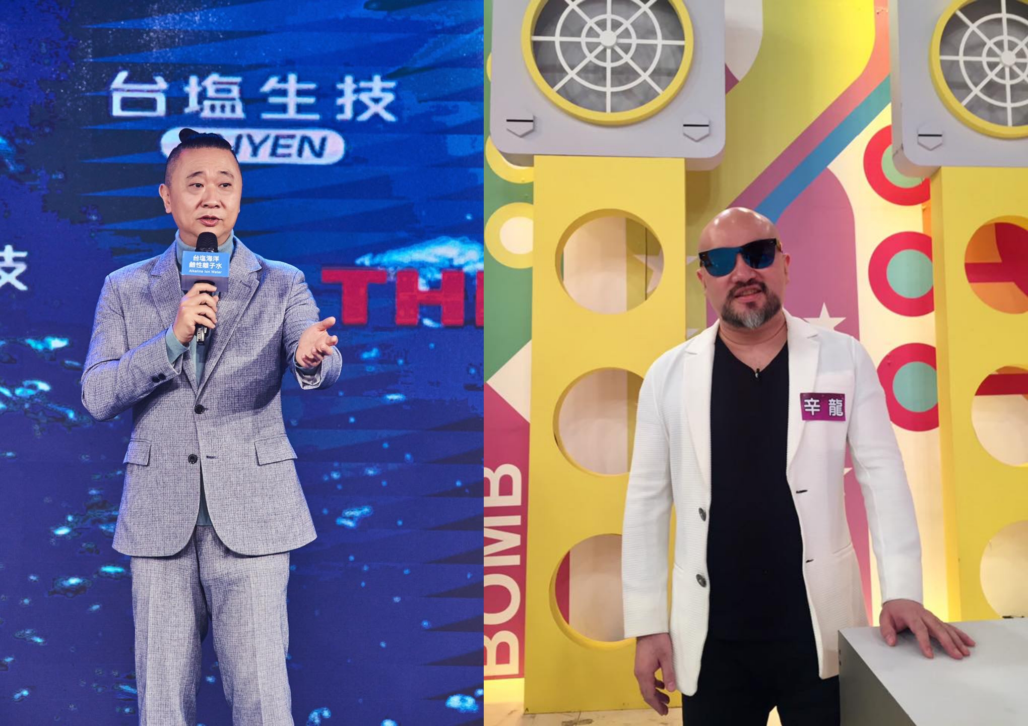 邰智源（左）為辛龍好友，仍與辛龍透過通訊軟體保持連絡。（翻攝自邰智源、辛龍臉書）