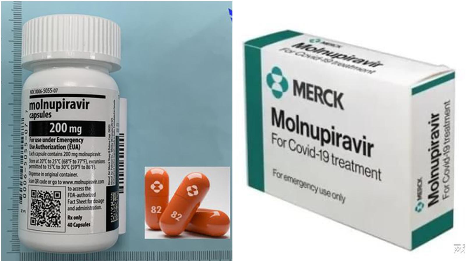 中國因應疫情欲大量採購口服抗病毒藥物,中國醫療採購中心曝一瓶莫納皮拉韋要價新台幣6,700多元。(翻攝自奇美醫院衛教資訊網、推特)