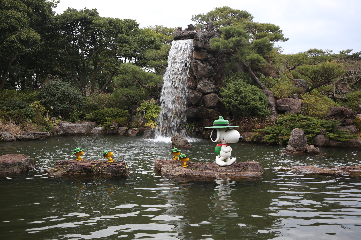 史努比庭園的戶外場景,融入濟州島的自然景觀設計。
