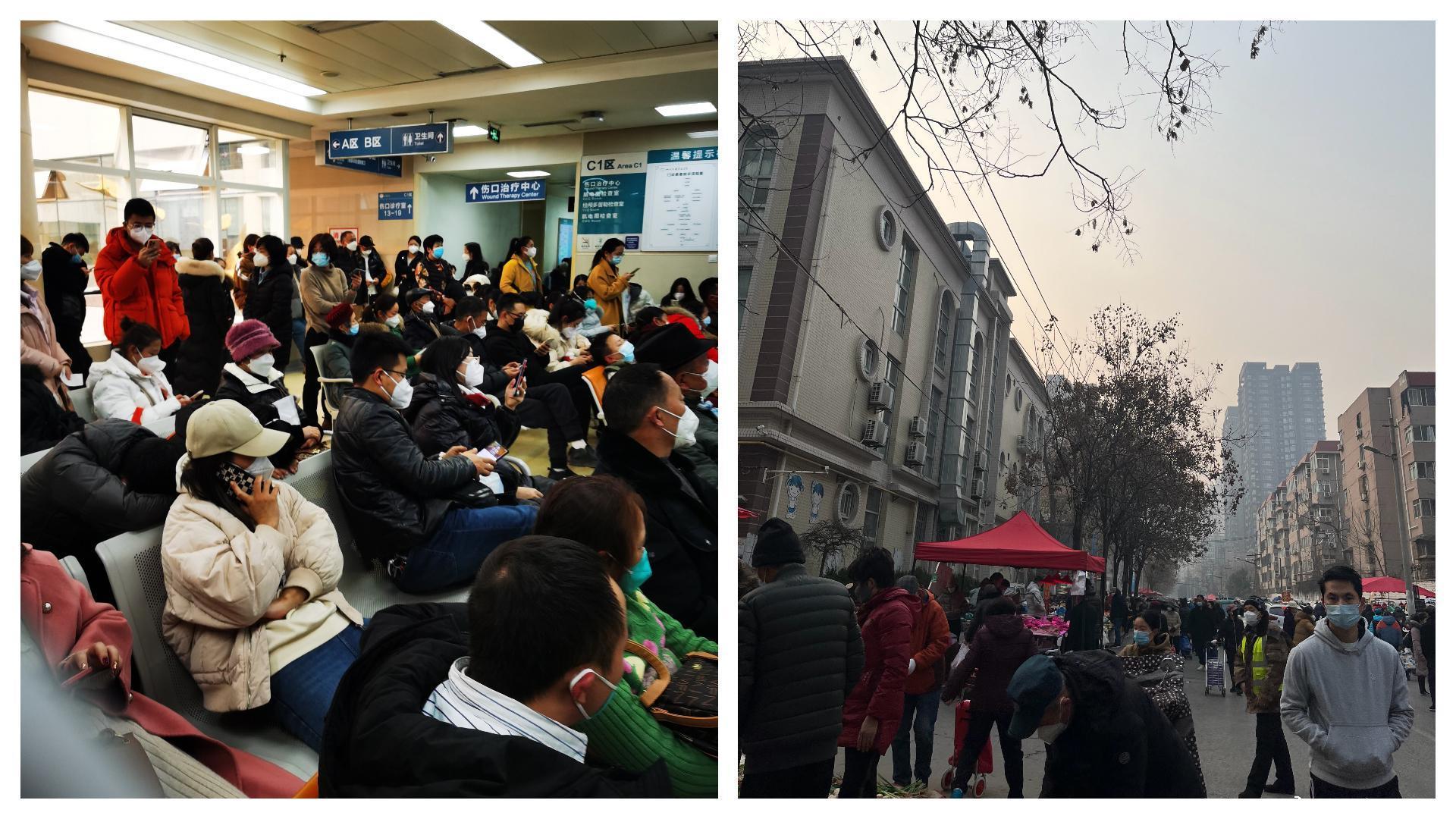 中國疫情資訊不透明讓各界擔憂,明明醫院及火葬場不堪負荷,但通報數據卻相當少。(翻攝自微博@Wyh750178、秦嶺夜話186)