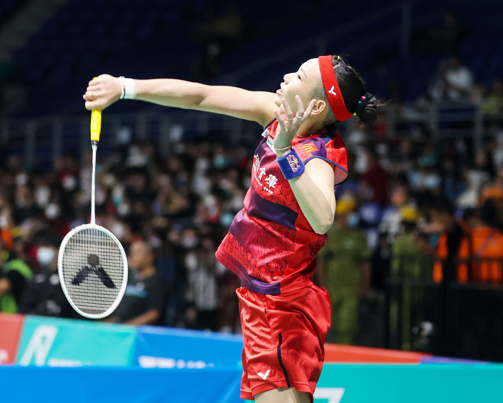 戴資穎今天碰上中國韓悅，以直落二輕鬆挺進8強。（翻攝自戴資穎臉書）