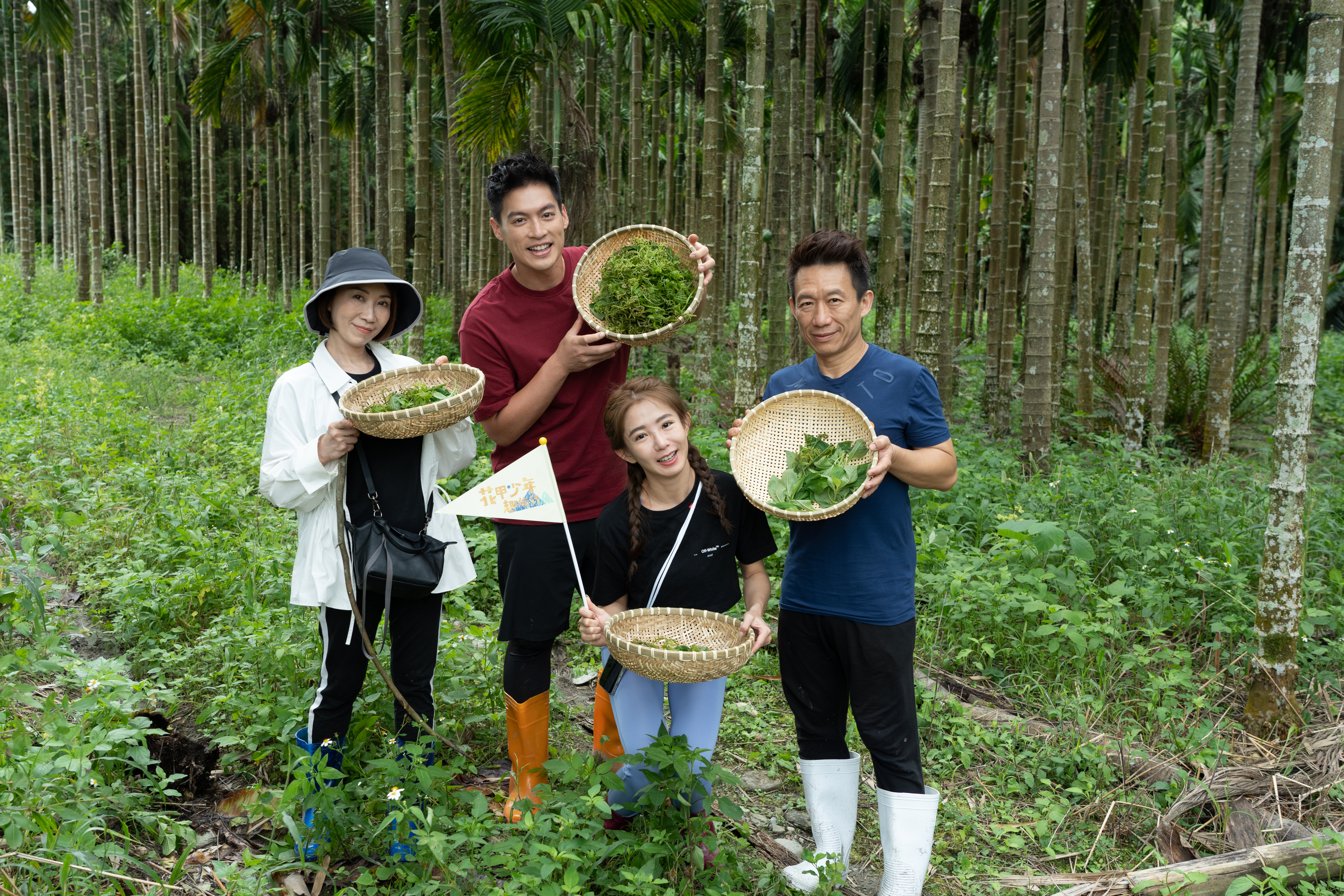 李翊君難得出外景錄影。（東森提供）