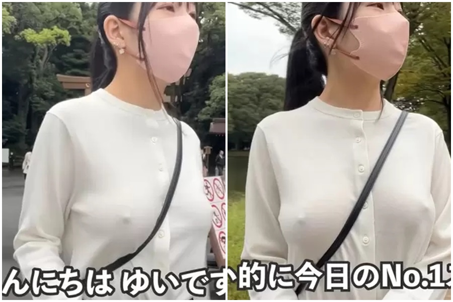YouTube結依（ゆい）近日上傳2部無罩散步影片，影片一曝光，就吸引超過300萬多人觀看。（翻攝自ゆい散歩YouTube）