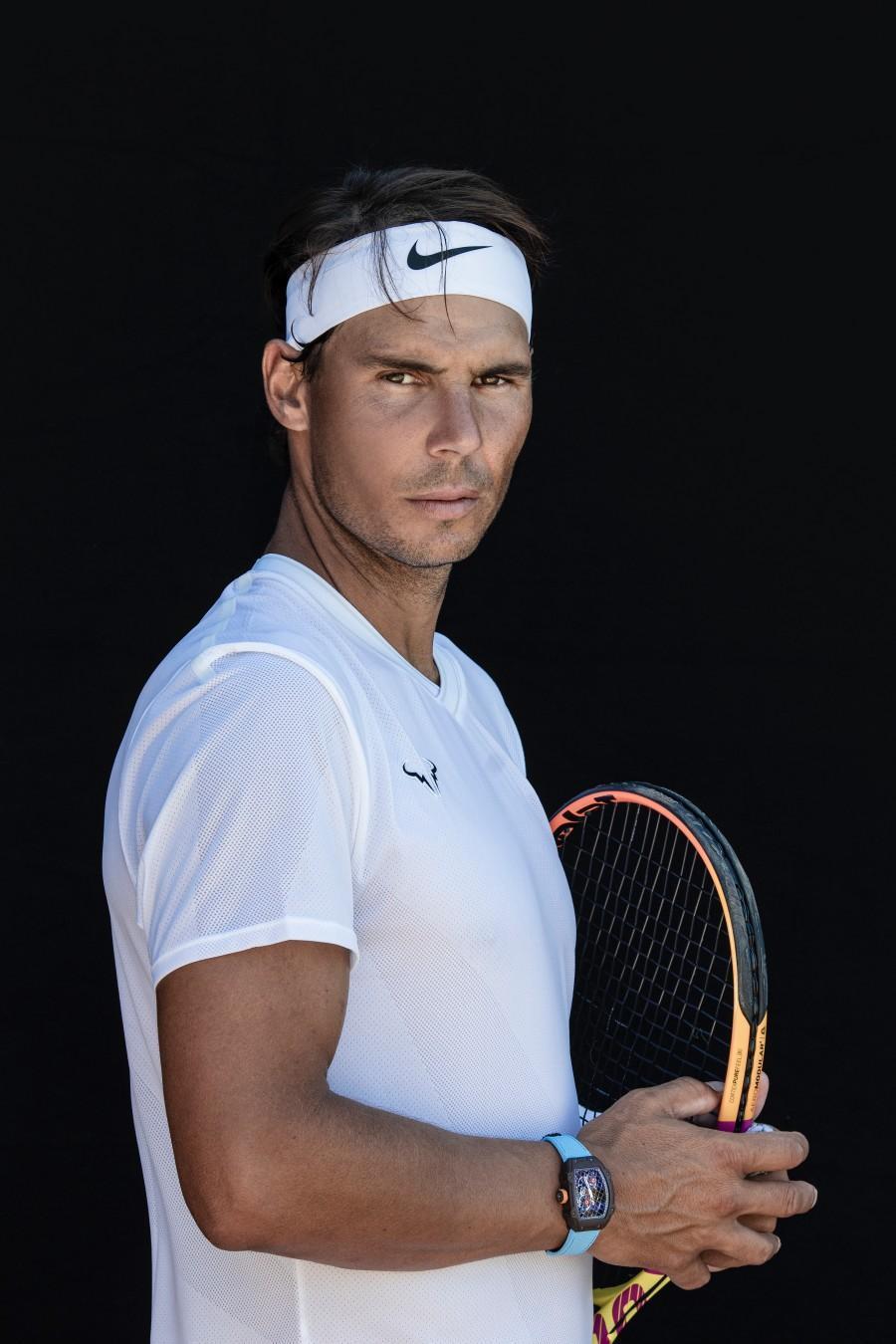 西班牙傳奇球王納達爾（Rafa Nadal）佩戴RICHARD MILLE為他特製的RM 27-04陀飛輪錶款。