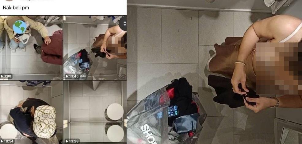 有不少女性客人試穿衣服被偷拍。(翻攝自推特)