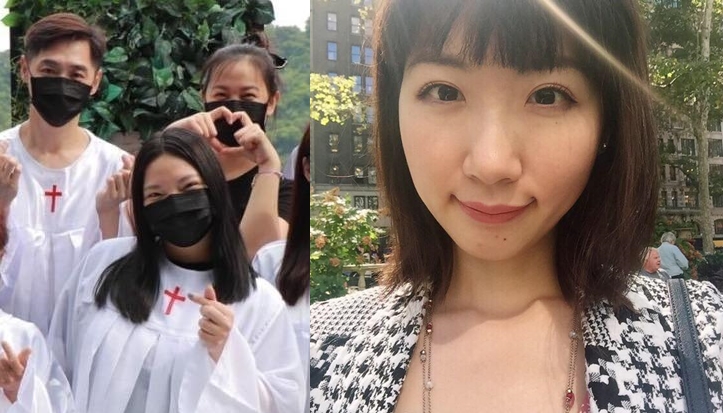 廣告小妹（右）點評小甜甜的婚姻，與宋逸民近來的糾紛。（翻攝臉書）