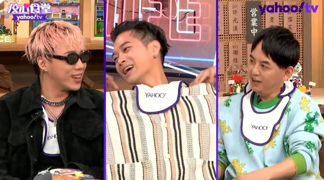 高爾宣被黃子佼點名接了不少場尾牙，他立刻全身不自在。（Yahoo TV《佼心食堂》提供）