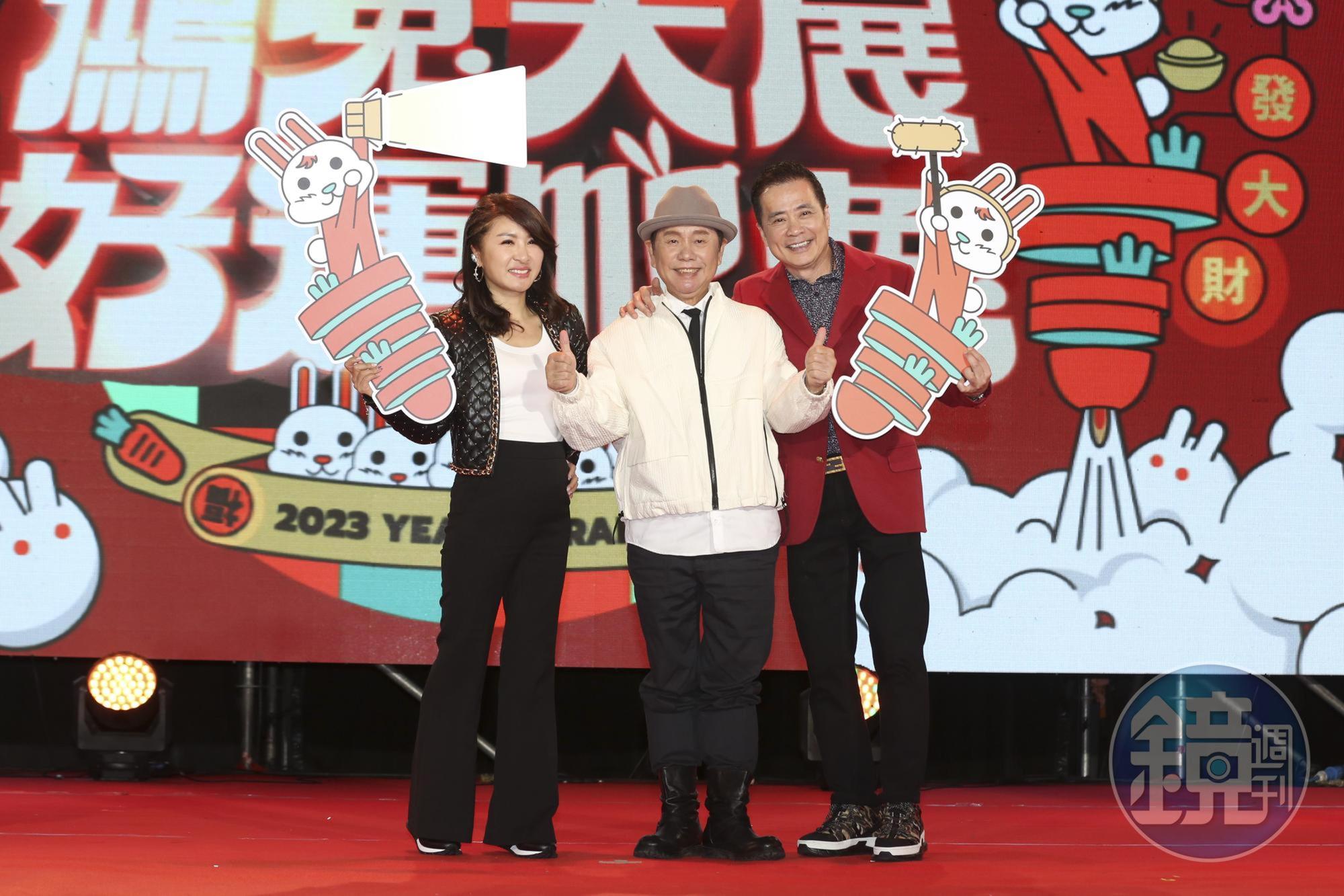 黃西田主持《草地狀元》去年停播後，首次回娘家參加三立尾牙。