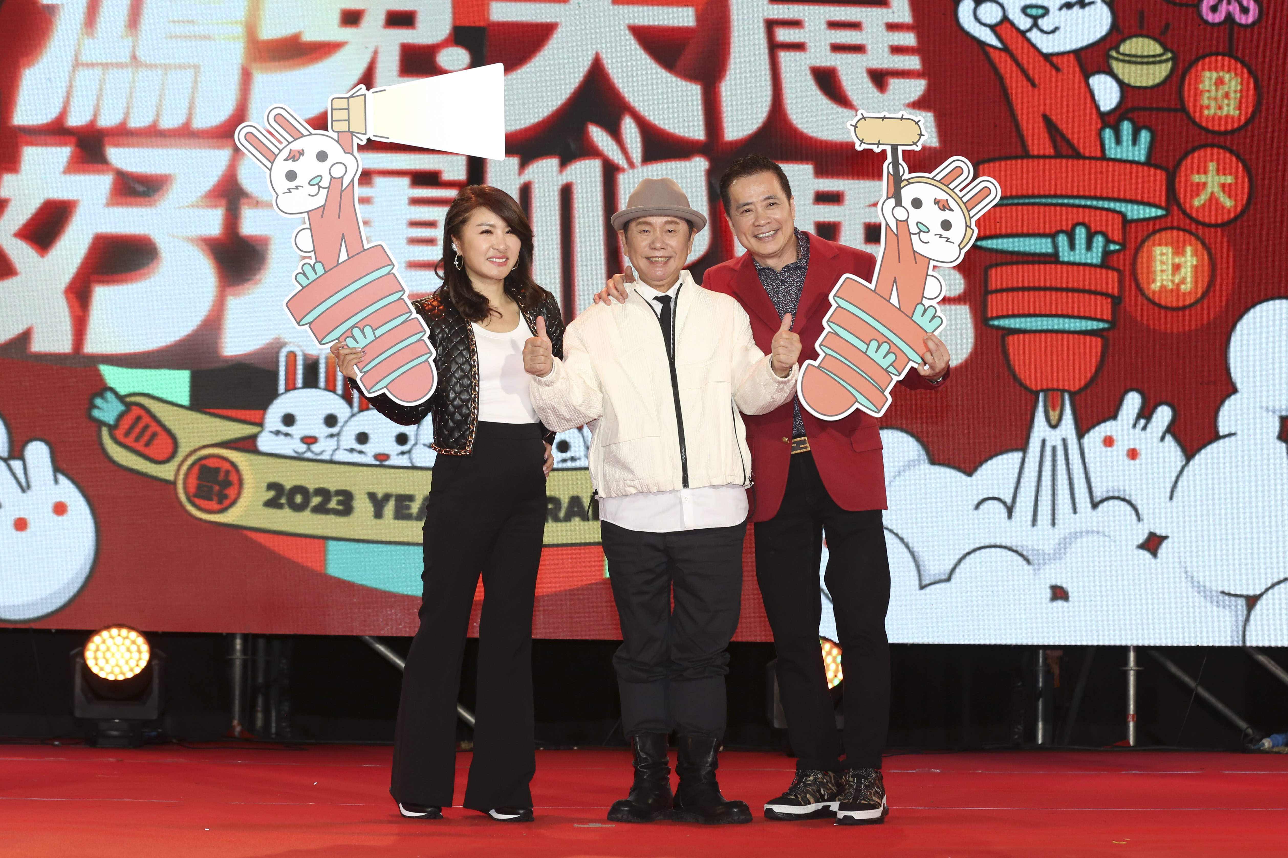 黃西田主持《草地狀元》去年停播後，首次回娘家參加三立尾牙。