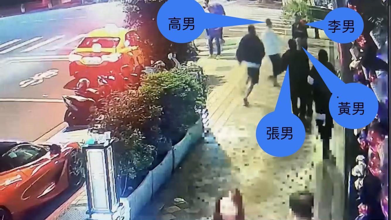 4男酒後打群架。（翻攝畫面）