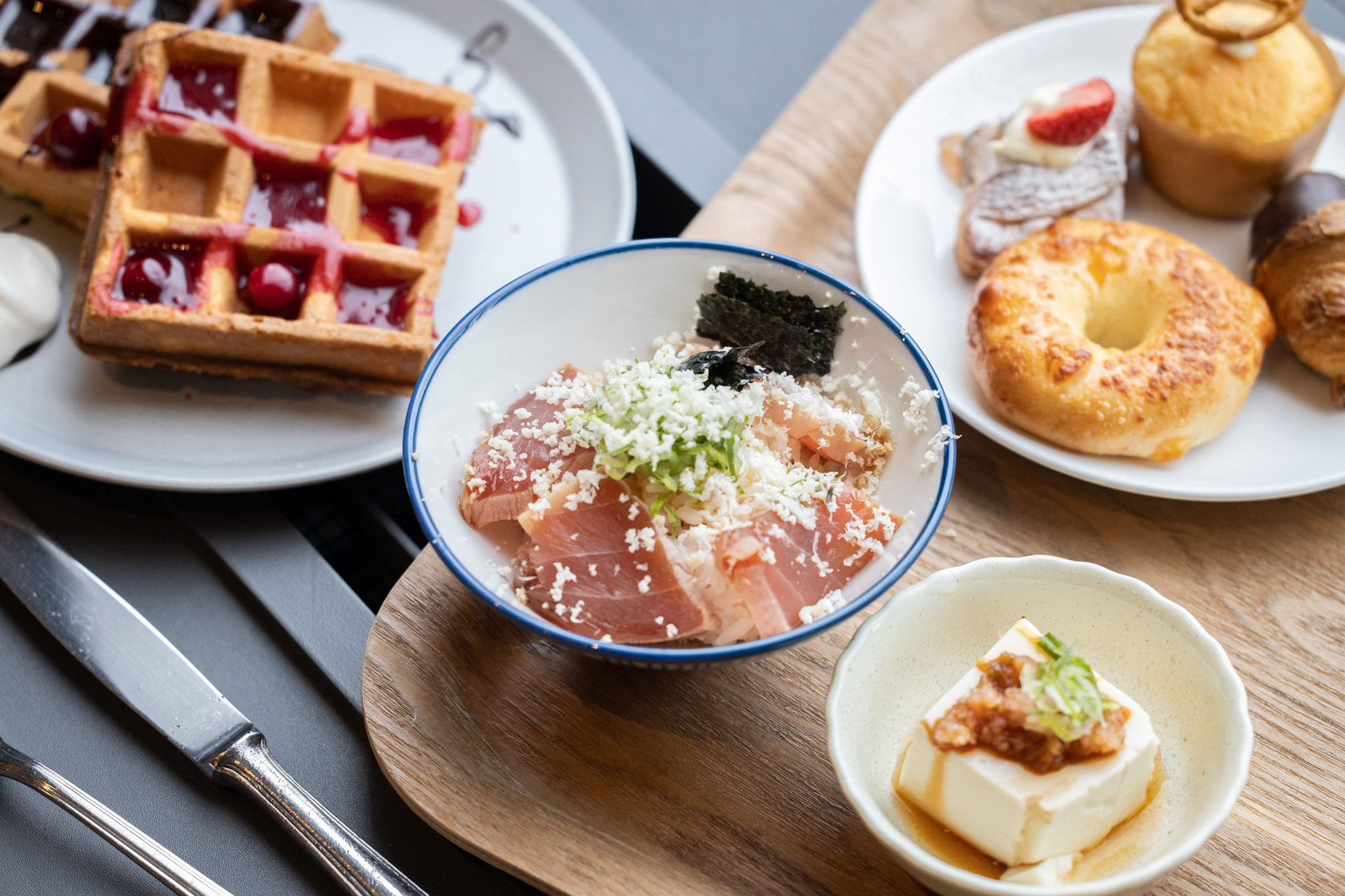 「OMO7旭川by星野集團」早餐自助餐於「OMO CAFE&BAR」提供。