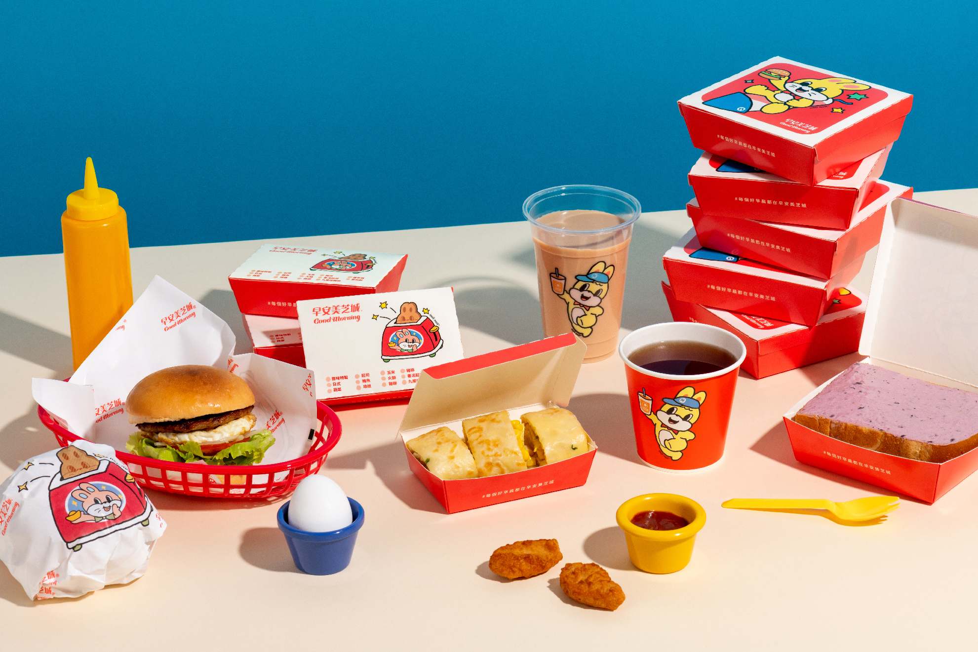 「早安美芝城」兔年聯手插畫品牌「noii noii」的療癒新包裝，好萌好可愛！（早安美芝城提供）