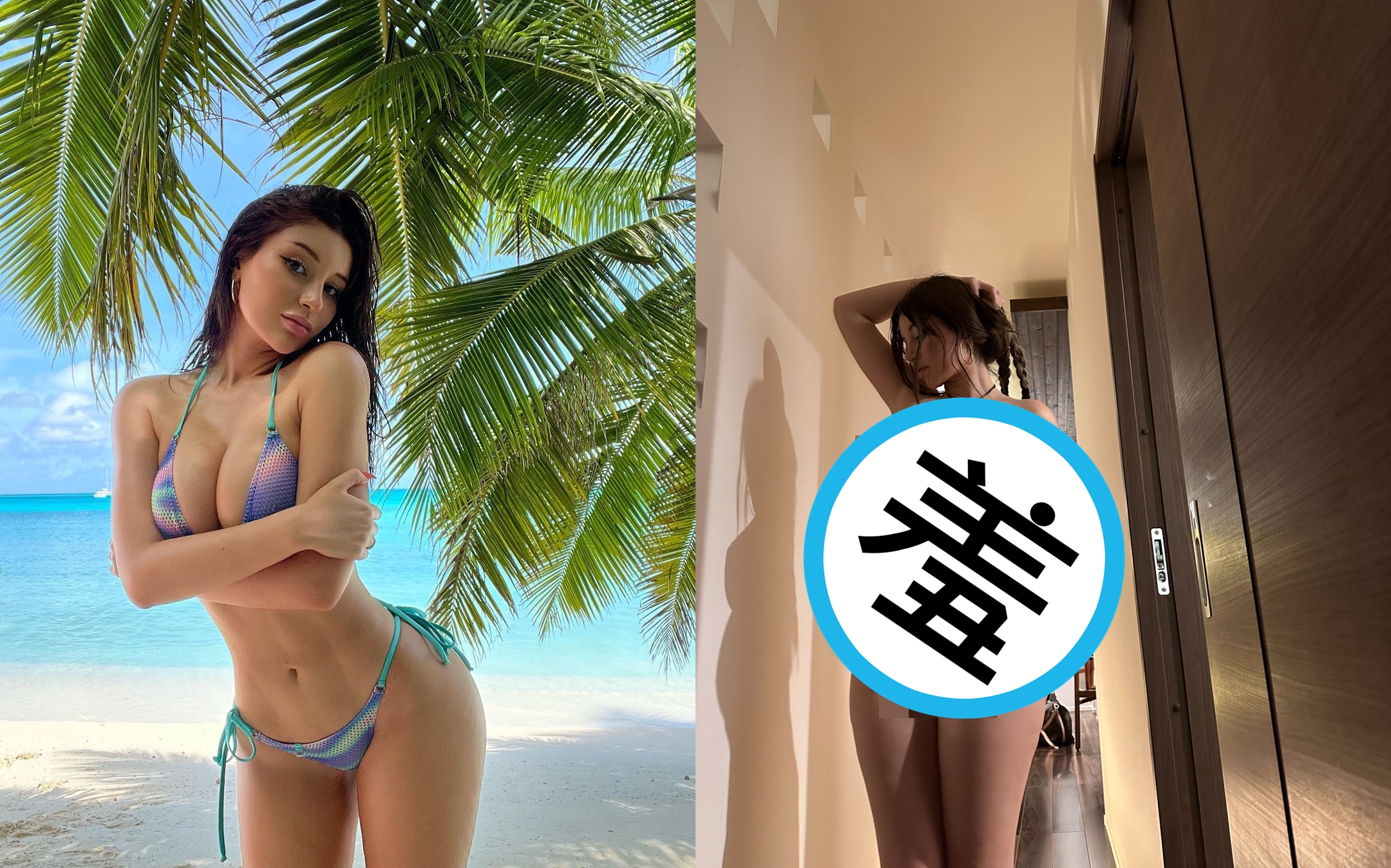 情色網紅特斯塔在推特突發多張裸照引起粉絲關注。（翻攝IG@mikaelatesta、推特@mikaelatestaa）