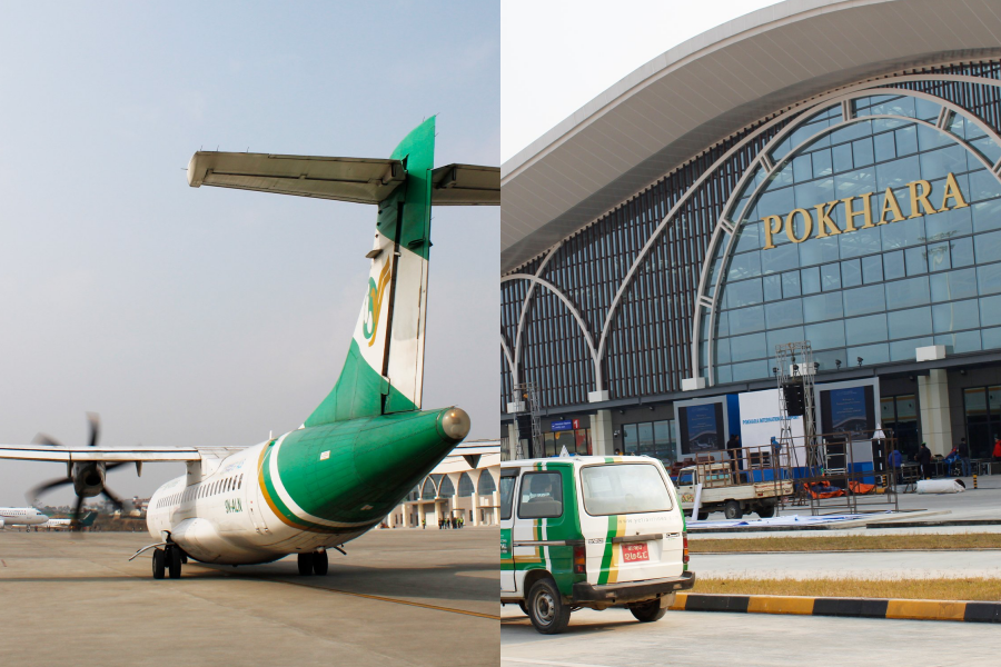 尼泊爾雪人航空一架飛往博克拉(Pokahara)的班機意外墜毀,造成至少68人身亡。圖非失事班機。(翻攝自Yeti Airlines Twitter)