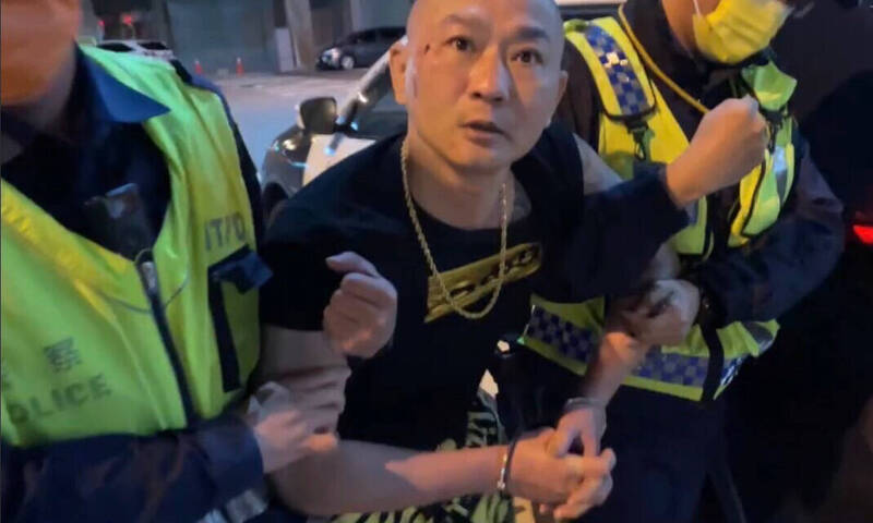 造成1死2重傷車禍的劉俊龍，逃亡3小時，旋即落網。（翻攝畫面）