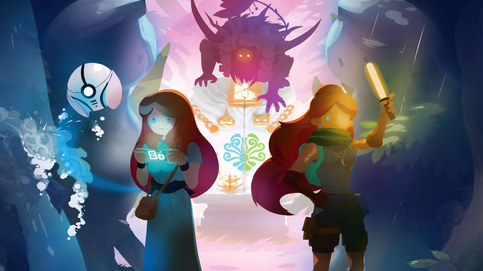 《Aliisha》是台灣團隊研發的任天堂Switch 3D冒險遊戲,支援體感操作,利用雙人遊玩時的資訊不對稱,營造互動解謎樂趣。(星宇互動娛樂提供)