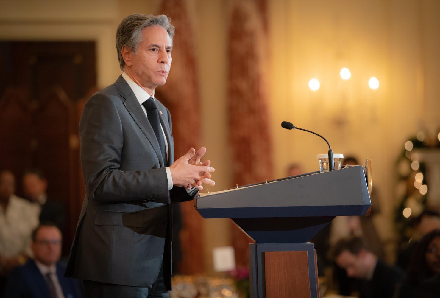 布林肯（圖）傳出預計2月5日至6日訪問中國，不過美國國務院並未有進一步說明。（翻攝自推特@SecBlinken）