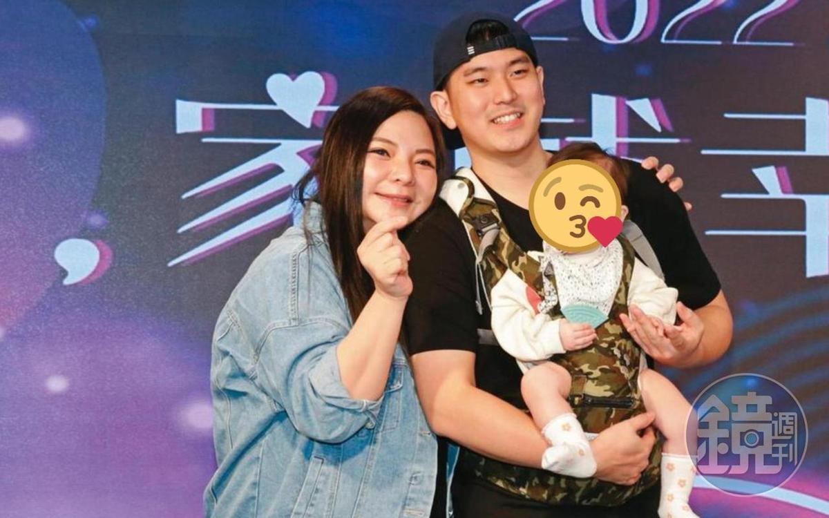 生下女兒時很甜蜜，但宋晉賢家暴小甜甜鬧上警局，讓她鐵了心離婚。（本刊資料照）