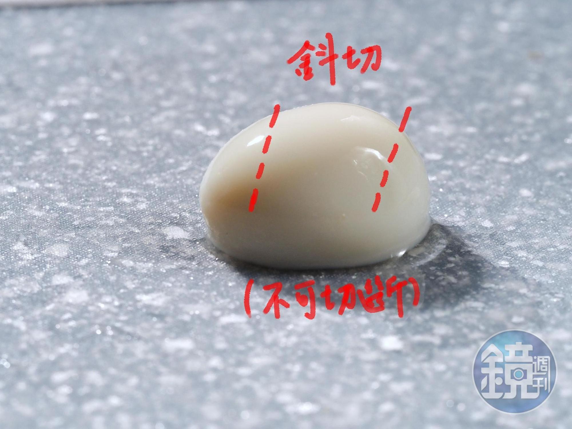 身體按照圖例,斜向下兩刀。